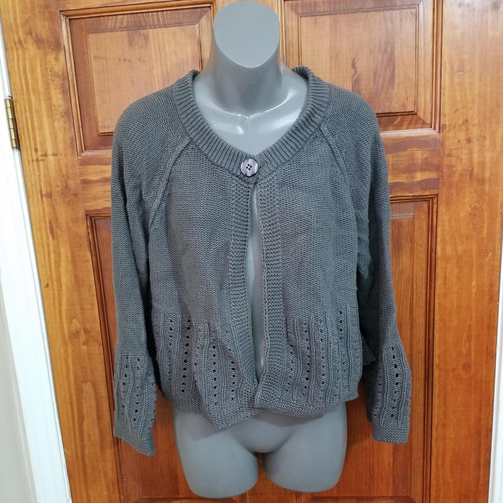3/4 Bell Sleeve Knit Cardigan